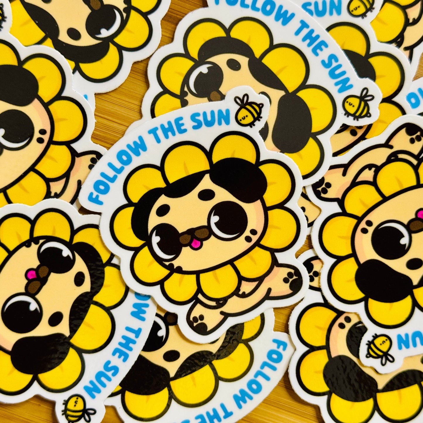 Follow the Sun Sunflower Gus Sticker