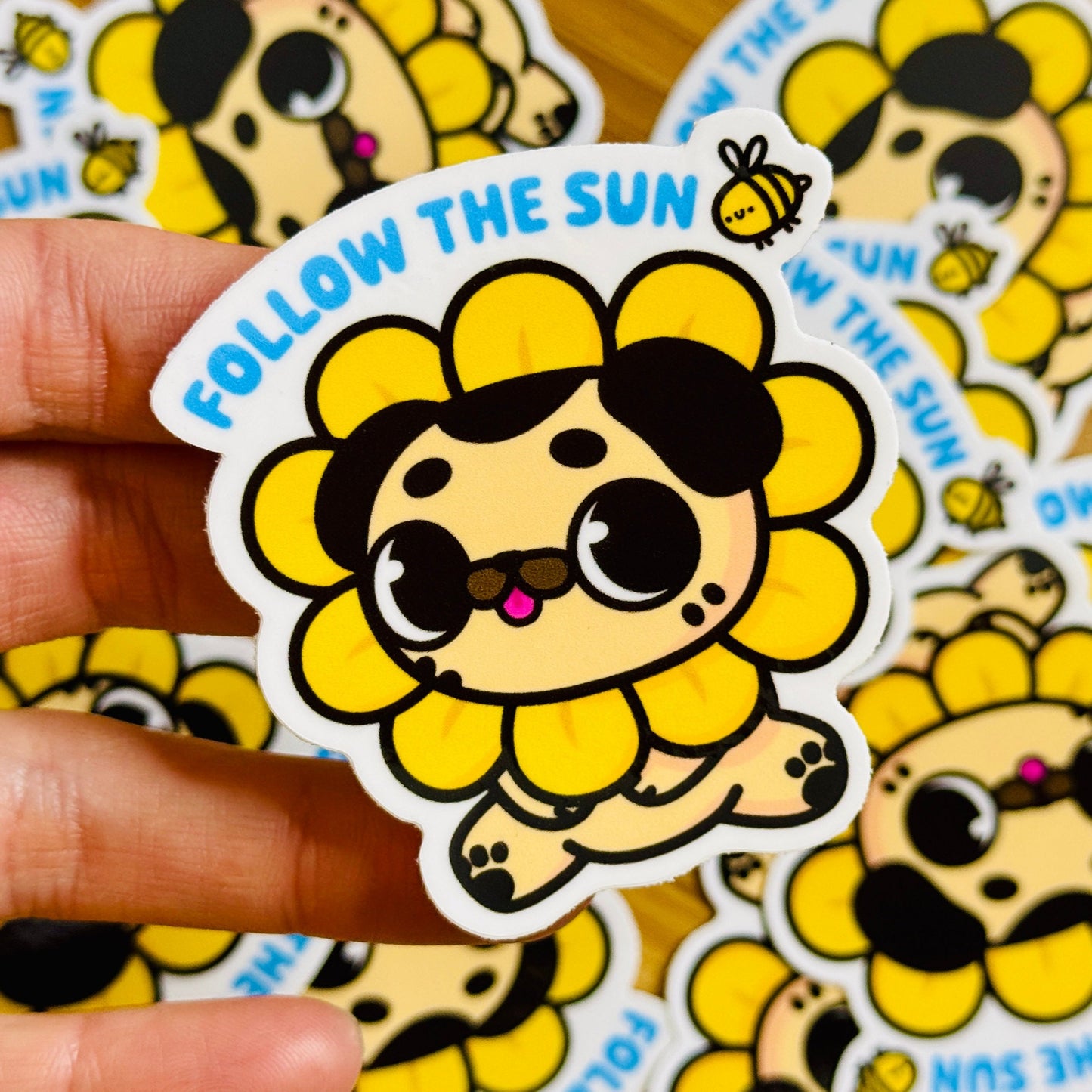 Follow the Sun Sunflower Gus Sticker