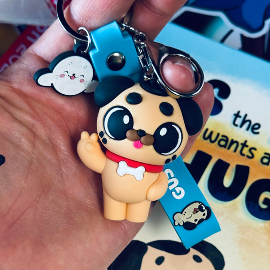 Gus the Pug 3D Keychain