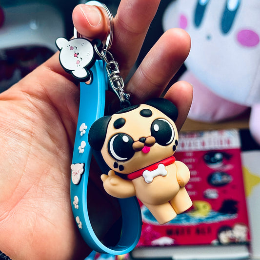 Gus the Pug 3D Keychain