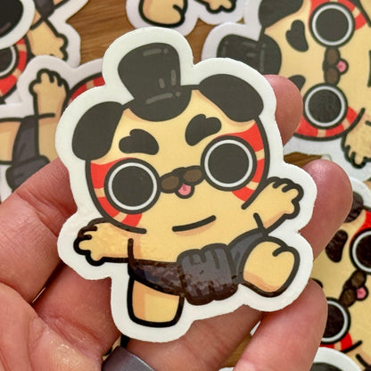 Sumo Goose Sticker Sumo Gus Sticker – Gus the Pug