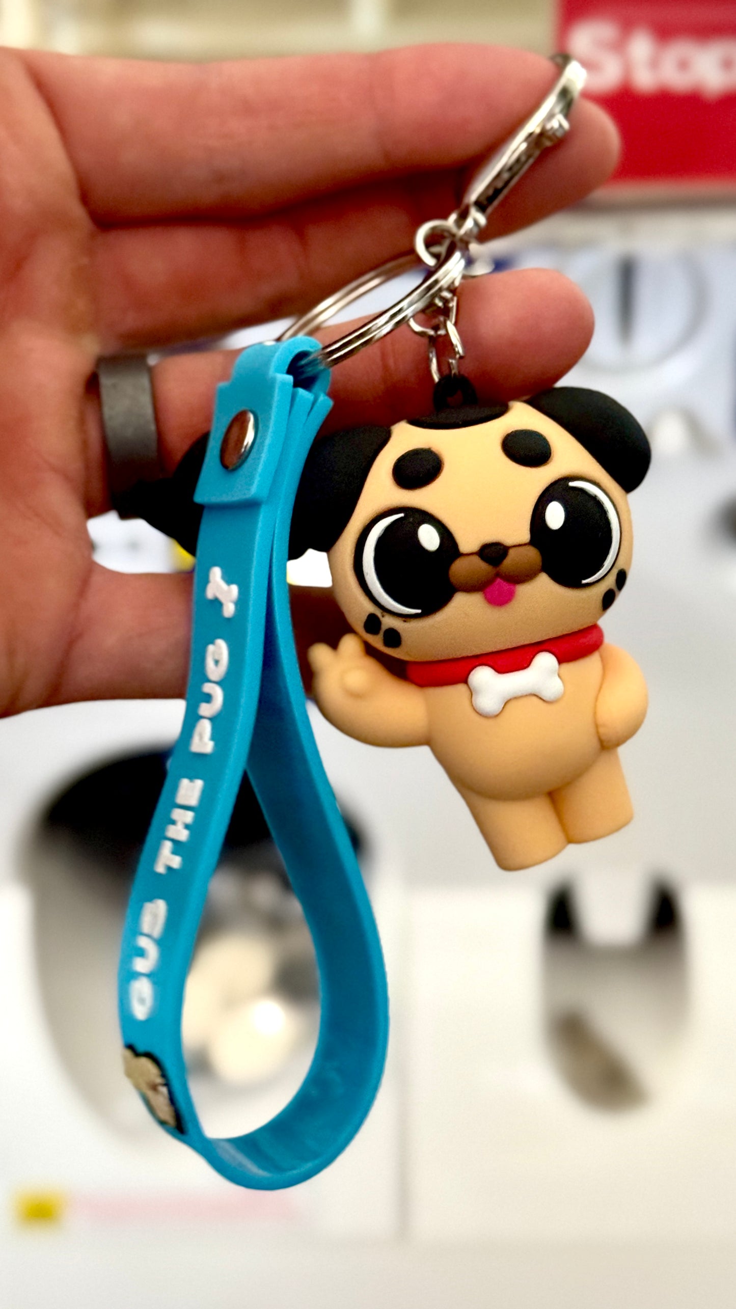 Gus the Pug 3D Keychain