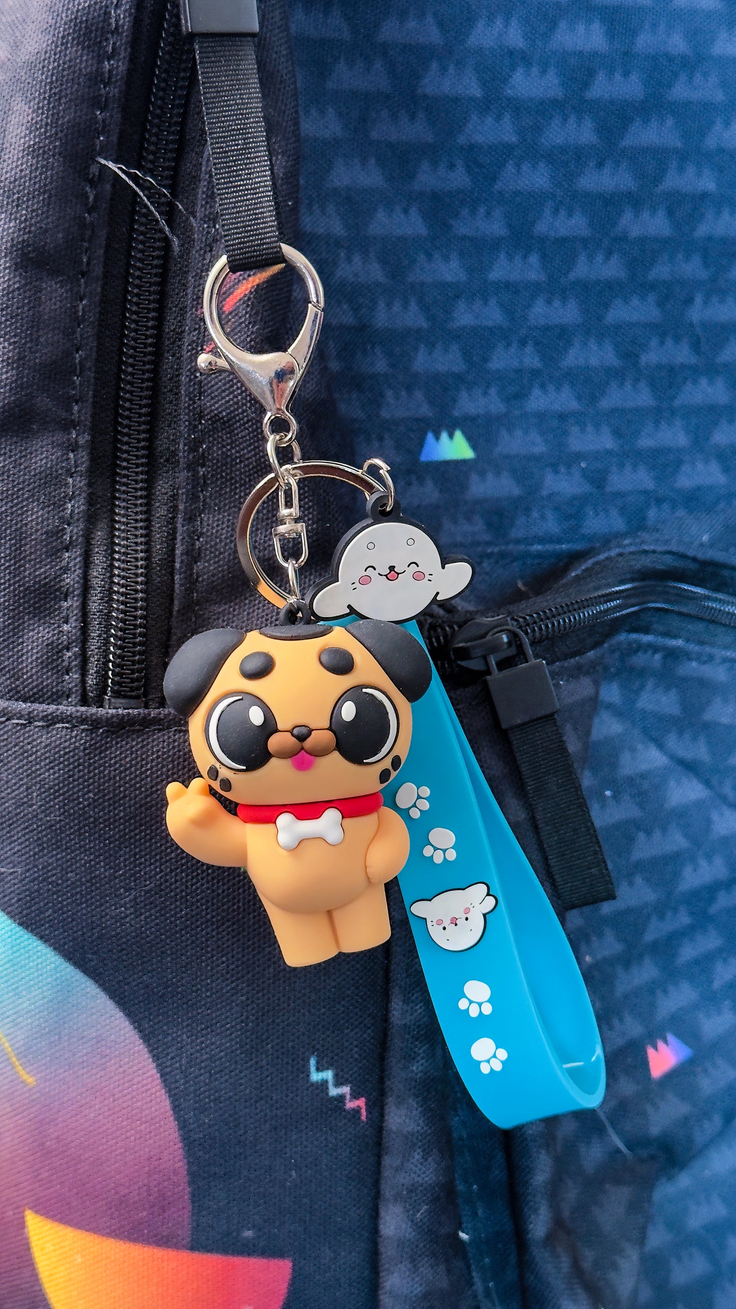 Gus the Pug 3D Keychain