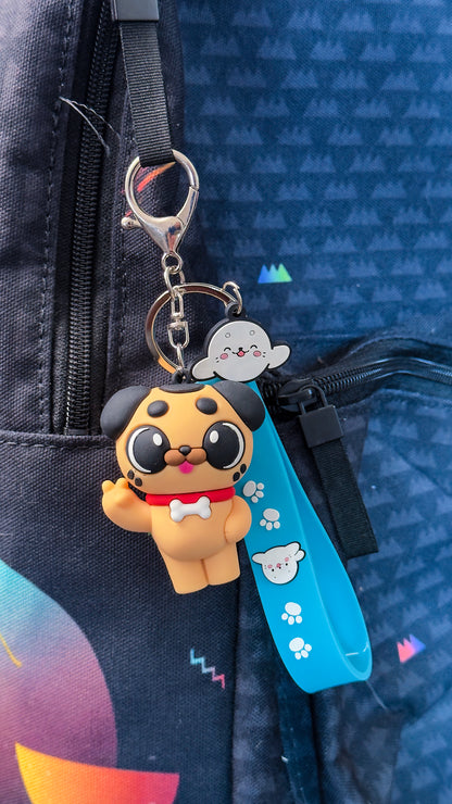 Gus the Pug 3D Keychain